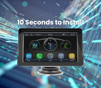 It's a 10 second installation process with our car smart carplay screens.
