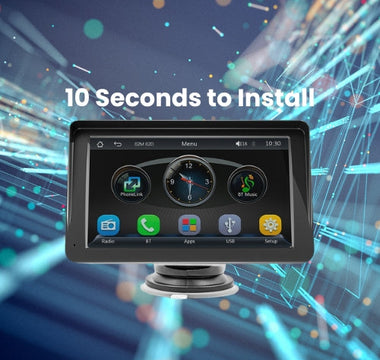 It's a 10 second installation process with our car smart carplay screens.