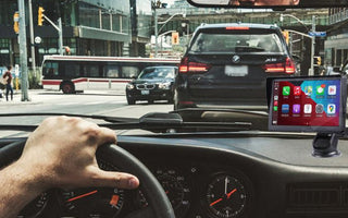 A stunning classic 1990 vehicle with our portable 7 inch carplay screen.