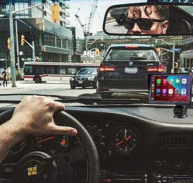 A stunning classic 1990 vehicle with our portable 7 inch carplay screen.