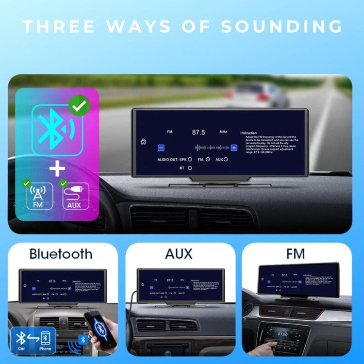 CAR SMART 10-INCH SCREEN WITH 4K FRONT + 1080P REAR CAM & DASHCAM – Car ...