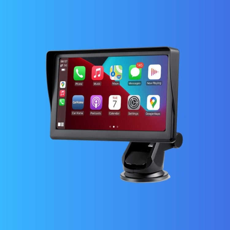 This is the Black Car Smart 7-inch IPS carplay screen for car. It's portable and voice responsive