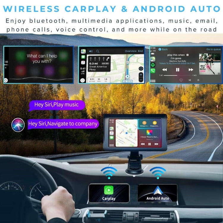 This wireless carplay screen is designed to make driving easy and simple.  It's designed to be the best carplay screen out there with all of our warranty and features.