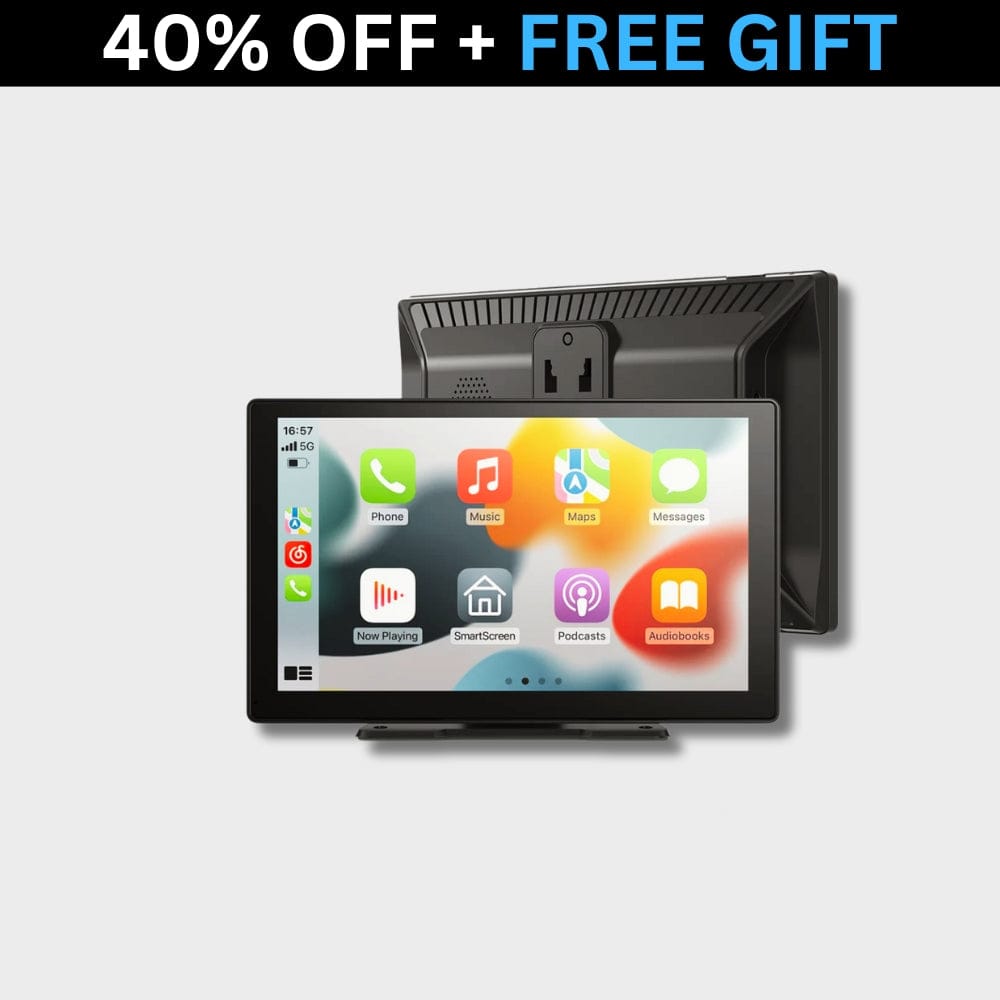 Portable Carplay Screen 9-inch comes 40% Off and with a free gift.