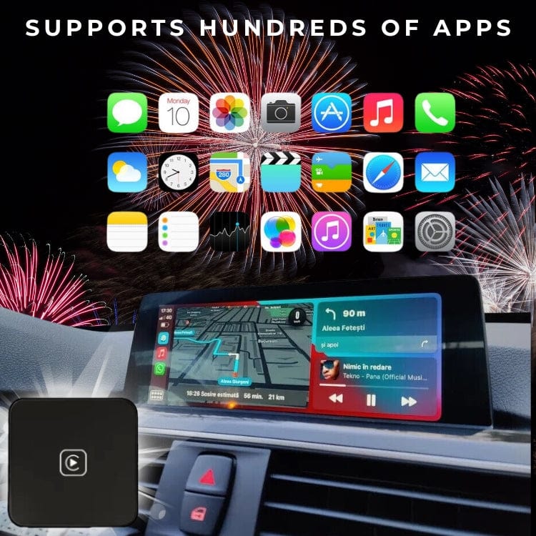 Hundreds of application support with the car smart wireless carplay adapter.